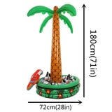 180cm Coconut Bar Prop Bucket Hawaii Series Palm Tree Ice Beverage Buffet Beach Iatable Toy