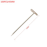 100PCS 27/32/38/45/51/53MM Stainless Steel T-Pins For Wigs Making/Display On Foam Head T-Pins Sewing Hair Needles Styling Tool