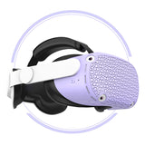 For Oculus Quest2 VR Host Protective Cover Non-Slip Silicone Protective Cover VR Glasses Head Cover, Durable Lavender Purple