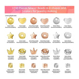 1740 PC 8 Styles Spacer Kit Bracelet For Bracelets Making Round Beads Crafts