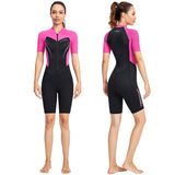 1.5mm Neoprene Wetsuits Swimwears Diving Suits Short Sleeves Women Ladies One Piece Surf Snorkeg Surfing Swimsuit