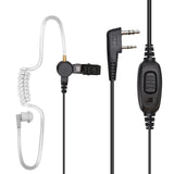 EEK009 walkie talkie with K-head coiled cable and air duct earphones