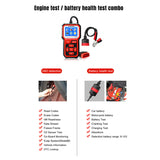 KW681 Car&Motrocycle Battery Tester & OBDII Diagnostic Scanner Tool 2 in 1