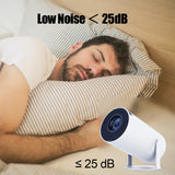 4K Decoding, 120 ANSI Lumens, 2.4G+5G WiFi, Keystone Correction Portable Projector with Quad-core Android 11 for Theater and Phone.