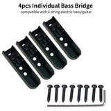 4pc Individual Tailpiece Single String Bridge Bass Guitar Saddles