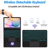 Case Latency-free Colorful Backlit Keyboard Cover for Samsung Tab A9 Plus Wireless Bluetooth with Protective