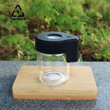 CRUSHER Luminous Dry Herb Grass Jar LED Transparent Magnifier Glass Storage Spices Tobacco Box Smoking Accessories