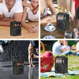 Portable FM/SW/MW Radio Full Band Receiver Bluetooth Speaker Support TF Card  Search Save Station Music Player