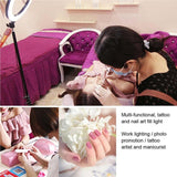 LED Live Streaming Ring Studio Photography Selfie Tattoo Fill Light Black (6.5 inch)