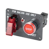 DaierTek 12V Racing Car Engine Start Stop Ignition Push Buttons LED Toggle Switch Panel Carbon For Truck