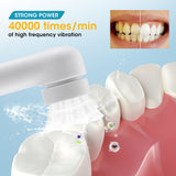 Toothbrush with 4 Soft Brush Heads Rotary Rechargeable Electric Waterproof Toothbrushes for Adults Oral Cleaning Tools