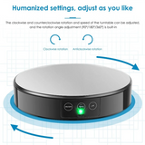 20CM 360° Electric with Touch Button LED Display Smart Turntable APP Controlled Photography Base, White Light