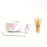 1 Set Japanese Matcha Tea Set, Matcha Ceremony Accessory - Matcha Whisk, Ceramic Bowl And Whisk Holder, Traditional Scoop
