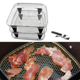 Square Air Fryer Stackable Dehydrator Rack for Kitchen Restaurant Home