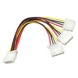 Metal Power Cable Wear-resistant Unique Big 4-pin 1-to-3 IDE Molex Male to Female Adapter