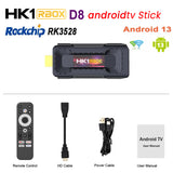 HK1 RBOX D8 Android 13 Stick 8K Video Decocding RK3528 4GB 32GB AndoirdTV OS WIFI6 BT5.0 With BT Voice Control TV Dongle