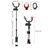 Telescc Support Bracket Aluminum Alloy Holder Rod Rack Adjustable Heavy Duty for Fishing