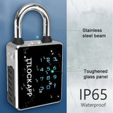 Electronic Smart Door Biometric Fingerprint Padlock TUYA/TTLOCK APP Portable Keyless Quick Unlock Anti-Theft Password Lock