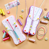 DIY Handrope Weaver Set Colorful Rope Bracelet Making For Home Children Toys Weaving Materials Handmade Creative Birthday Gift