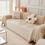 Geometric design high-end towel/double-sided anti-cat scratch towel/four-season sofa cover