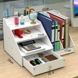 Magazine Holder Newspaper Rack Stationery Storage Box Desk Organizer for Document Letter File Tray Home Office School Supplies