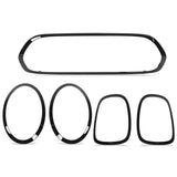 Headlight Taillight Cover Anti Scratch Red Grille Surround Trim Simple Installation for Car Accessories