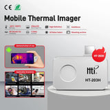 HT-203H Android Type-C 256*192 Imager 25Hz Mobile Thermal Imaging Camera for PCB Device Fault Detect