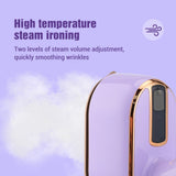 Handheld Mini Electric Iron - 110V/220V Steam Garment Iron for Clothes. Portable, Lightweight for Travel. Dry and Wet Use