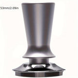 1pc 51/53/58mm Calibrated Espresso Tamper, Calibrated Coffee Tamper With Spring Aluminum Handle Stainless Steel Flat Base Coffee Mat