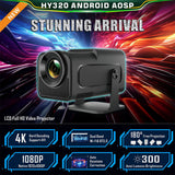 The Cheapest Mini Android 11 WiFi 6 BT5.0 Allwinner H713 Upgrade 4K Home Outdoor Portable Projector HY320 MINI