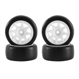 4Pcs 58mm Tires Wheel 12mm Hex with Sponge Insert for 1/10 1/12 RC Drift Car 3Racing Sakura M5 M04 M05