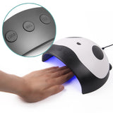 Multifunctional Professional 36W Intelligent Infrared Induction Panda Shape Uv Led Dual Light Source Nail Dryer Lamp