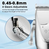 Resuxi 978 Metal Body Clipper LCD Digital Display Men's Oil Engraving Electric Razor Set Hair Trimmer for Men