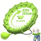 1pc Adjustable Smart Fitness Hoop For Effective Weight Loss With Detachable Knots