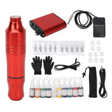 Tattoo Machine Pen Set Mini Power Supply Cartridges Needles Tattoo Pen Kit US Plug 95‑265V Tattoo Machine Pen Kit