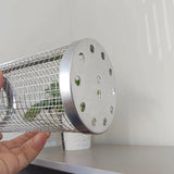 Sier Cage Outdoor Grilling,BBQ Rolling Grilling Mesh Cylinder For Barbecue Meat Vegetable,Fries