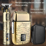 Resuxi 966 New Men's Reciprocating Electric Set, Home Oil Head Carving Hair Clipper, Multifunctional Shaver
