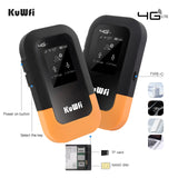 new design KuWFi wireless 3000mAh mobile 4g lte unlocked pocket wifi router with sim card slot