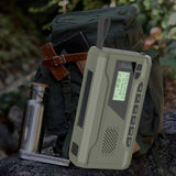 Digital Display Solar Emergency Tuning Radio with Flashlight Portable Hand Crank Power Bank Phone Charger Weather Forecast