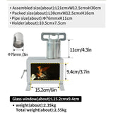 Wood Burning Portable Stainless Steel Stove for Cooking Camping