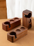 Coffee Handle Bracket and Walnut Hammer Base Set - Solid Wood Press Holder for 51/54/58mm
