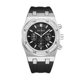 PINTIME Watch for Men Waterproof 30m Fashion Quartz Wristwatch Diamond Iced Bezel Sports Silicone Strap Chronograph Reloj Hombre