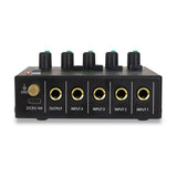 Professional Channel Stereo Converters LED Mixer Low Noise Sound 4 Input 1 Output AXFY