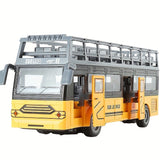 4 Channels RC Electric Double Layer Bus With LED Lights For Boys Girls Remote Control School Bus Sightseeing
