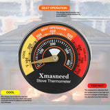 1pc Wood Stove Thermometer Magnetic, Oven Stove Temperature Stove Top Thermometer For Wood Burning Stoves, Gas Stoves, Pellet Stove, Avoiding Stove Fan Damaged By Overheat