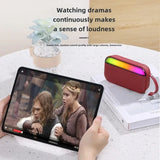 Mini Portable Outdoor Heavy Bass Bluetooth Soundbar Wireless Handsfree Call MP3 Music Player with RGB Light Support TF