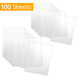 100/50 SheetsClear PVC Flexible Transparent Plastic Sheet for DIY Projects Scrapbooking Handmade Shaker Cards Cover Album Photo