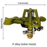 0°-360° Kirsite Adjustable Pattern Rain Bird Garden Impact Sprinkler Agricultural Lawn Brass Spray 4' Nozzle 10-15m Distance