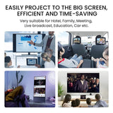 4K HDR Wireless HDMI-Compatible Receiver, 4K@60Hz TV Projector Monitor , Supports 2.4/5GHZ WiFi and Airplay Adapter