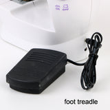 Mini Portable Sewing Machine Foot Pedal Straight Line Hand Table Two Thread Kit Electric Household Night Light 220V